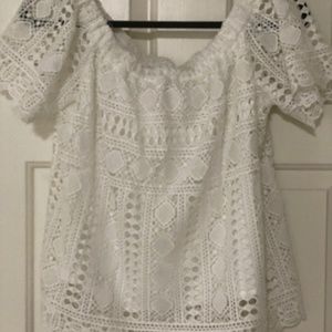 Sunday In Brooklyn white lace top